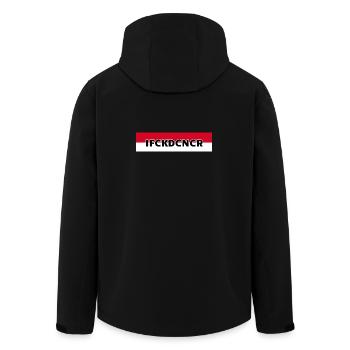 I FUCKED CANCER - Brustring  - Recycelte Männer Softshell-Jacke von Stanley/Stella - Schwarz - Hinten - AI Model Male 185 light (185cm)