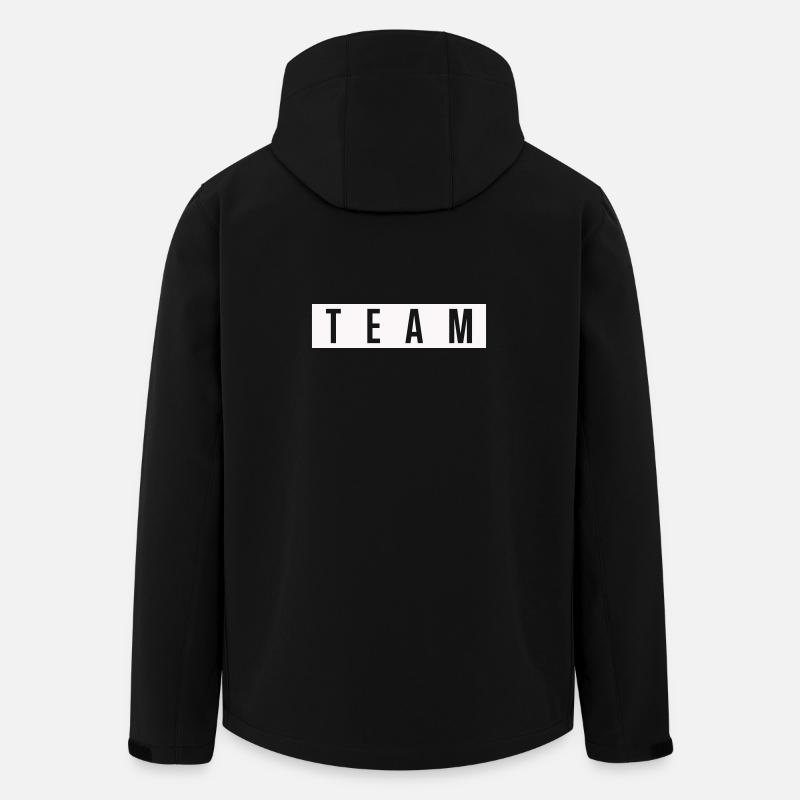 TEAM Blockschrift  - Recycelte Männer Softshell-Jacke von Stanley/Stella - Schwarz