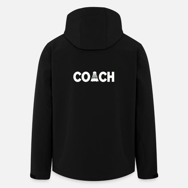 Federball Coach - Recycelte Männer Softshell-Jacke von Stanley/Stella - Schwarz