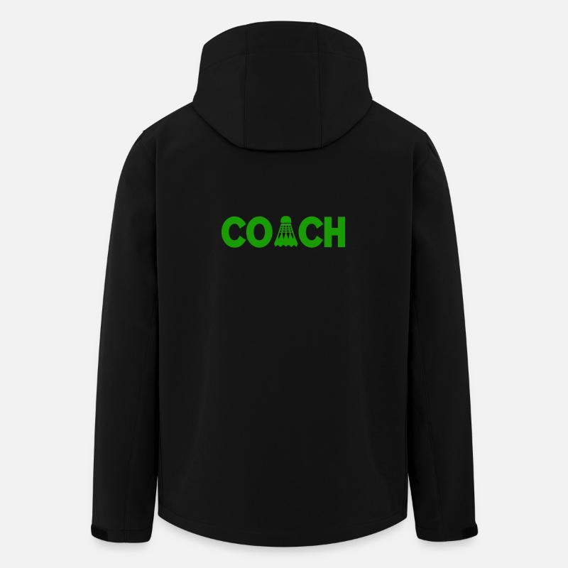 Federball Coach - Recycelte Männer Softshell-Jacke von Stanley/Stella - Schwarz