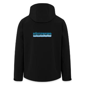 KÜSTENKIND - Recycelte Männer Softshell-Jacke von Stanley/Stella - Schwarz - Hinten - AI Model Male 185 light (185cm)