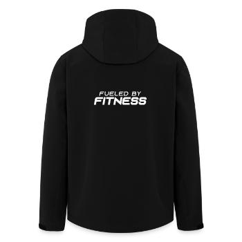 Fueled by Fitness - Sport - Gym - Athletics - Men’s Recycled Softshell Jacket by Stanley/Stella - black - Back - AI Model Male 185 light (185cm)