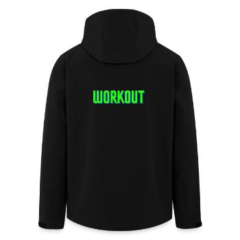 Workout Quote Minimalist - Recycelte Männer Softshell-Jacke von Stanley/Stella - Schwarz - Hinten - AI Model Male 185 light (185cm)