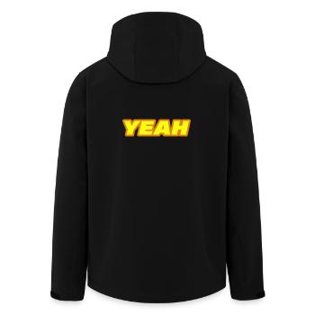 YEAH - Recycelte Männer Softshell-Jacke von Stanley/Stella - Schwarz - Hinten - AI Model Male 185 light (185cm)
