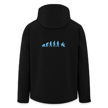 Évolution vers le travail de bureau - Veste softshell homme en polyester recyclé Stanley/Stella - noir - Dos - AI Model Male 185 light (185cm)