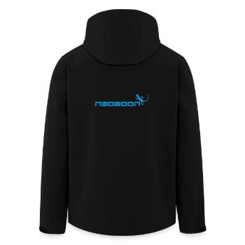 neozoon cyan - Recycelte Männer Softshell-Jacke von Stanley/Stella - Schwarz - Hinten - AI Model Male 185 light (185cm)