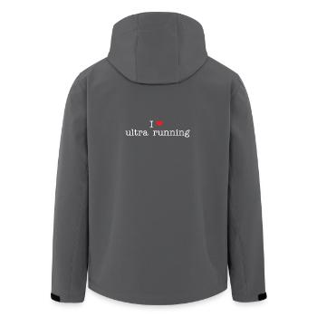 Ich liebe Ultra Running - Recycelte Männer Softshell-Jacke von Stanley/Stella - Anthrazit - Hinten - AI Model Male 185 light (185cm)