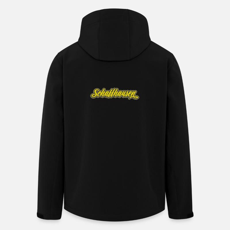 Schaffhausen Script Lettering - Men’s Recycled Softshell Jacket Discoverer by Stanley/Stella - black