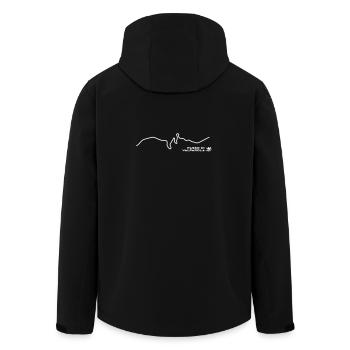 Passo di Valparola – Col des Dolomites - Veste softshell homme en polyester recyclé Stanley/Stella - noir - Dos - AI Model Male 185 light (185cm)