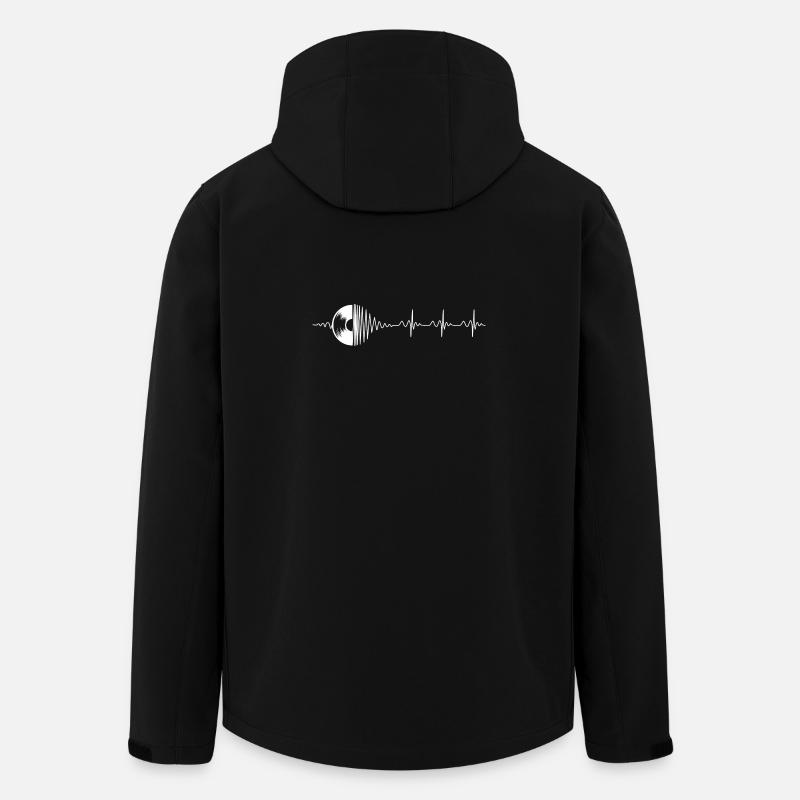 Pulse Wave Audio Ring - Men’s Recycled Softshell Jacket by Stanley/Stella - black