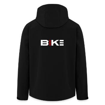 Bike - Men’s Recycled Softshell Jacket by Stanley/Stella - black - Back - AI Model Male 185 light (185cm)