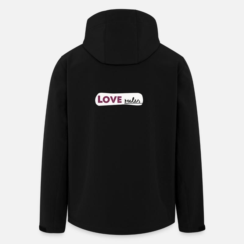 L’amour règne - Spruch Handlettering - Veste softshell homme en polyester recyclé Stanley/Stella - noir