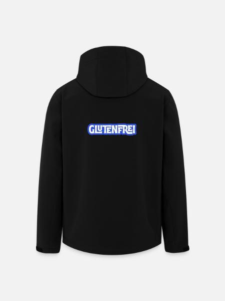 Glutenfrei Logo Blau Statement - Recycelte Männer Softshell-Jacke von Stanley/Stella - Schwarz