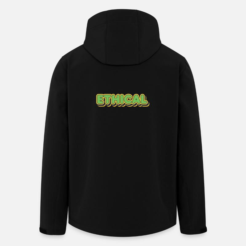 Ethical Glow Typo - Men’s Recycled Softshell Jacket by Stanley/Stella - black