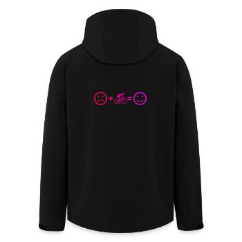 Road bike illustration for road bike - Men’s Recycled Softshell Jacket by Stanley/Stella - black - Back - AI Model Male 185 light (185cm)