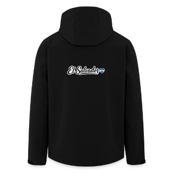 Écriture salvadorienne avec cœur de drapeau patriotique - Veste softshell homme en polyester recyclé Stanley/Stella - noir - Dos - AI Model Male 185 light (185cm)