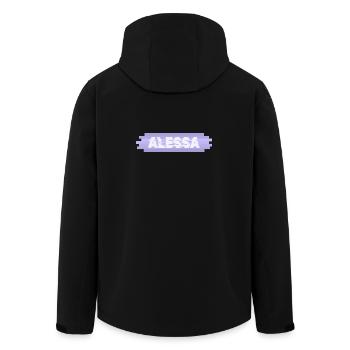 Alessa as an Infant - Men’s Recycled Softshell Jacket by Stanley/Stella - black - Back - AI Model Male 185 light (185cm)