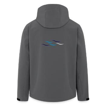 Wellen - Recycelte Männer Softshell-Jacke von Stanley/Stella - Schwarz - Hinten - AI Model Male 185 light (185cm)