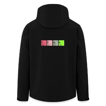 Chemie Vegan - Recycelte Männer Softshell-Jacke von Stanley/Stella - Schwarz - Hinten - AI Model Male 185 light (185cm)