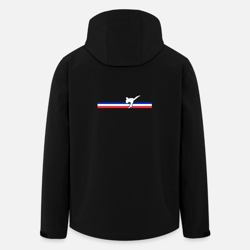 Marseille Design Kunst im Kickboxen - Recycelte Männer Softshell-Jacke von Stanley/Stella - Schwarz