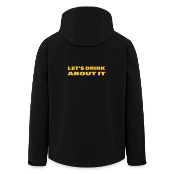 LET'S DRINK ABOUT IT - Recycelte Männer Softshell-Jacke von Stanley/Stella - Schwarz - Hinten - AI Model Male 185 light (185cm)