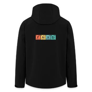 Father element - Men’s Recycled Softshell Jacket by Stanley/Stella - black - Back - AI Model Male 185 light (185cm)