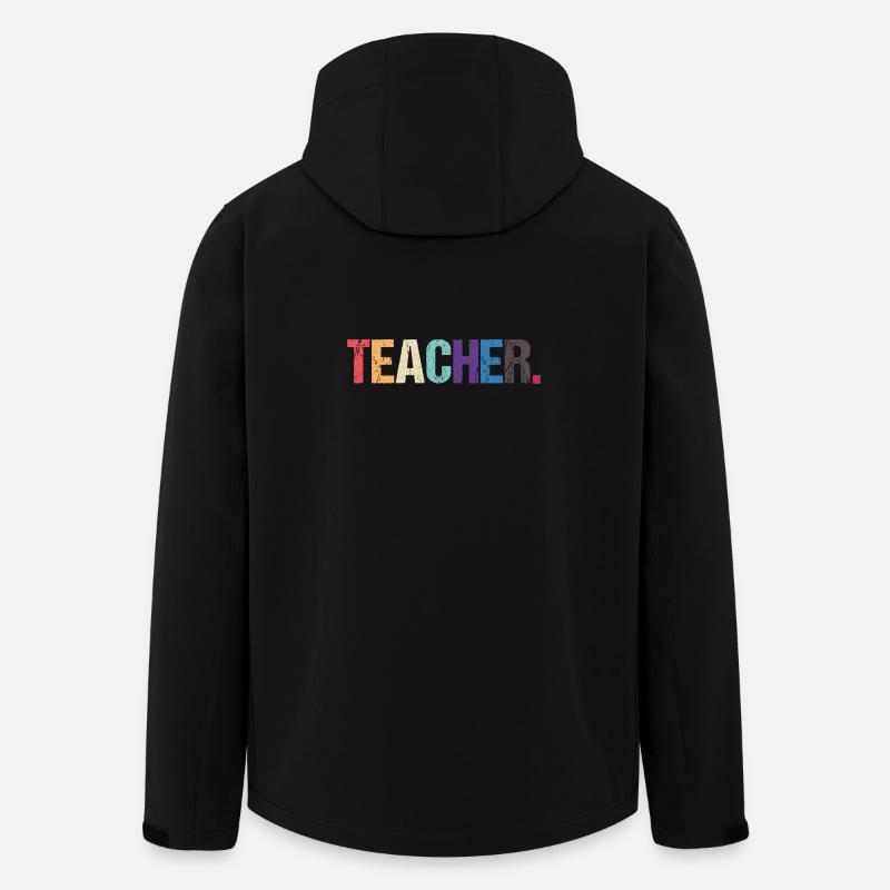 Farbenfrohes LEHRER-Design - Recycelte Männer Softshell-Jacke von Stanley/Stella - Schwarz