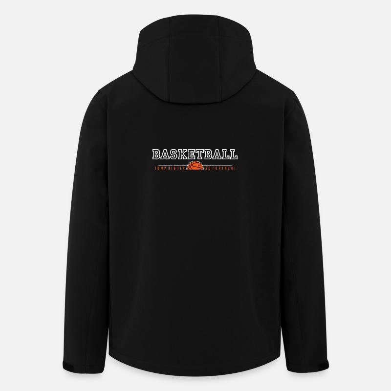 Basketball Bold Hoop Vibes - Men’s Recycled Softshell Jacket by Stanley/Stella - black