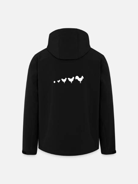 Evolution Farmer Chicken Rooster Funny - Men’s Recycled Softshell Jacket by Stanley/Stella - black
