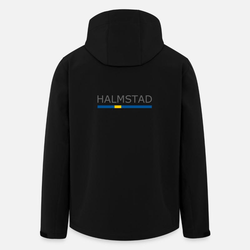Sweden Flag - Halmstad - Sverige - Schweden - Men’s Recycled Softshell Jacket by Stanley/Stella - black