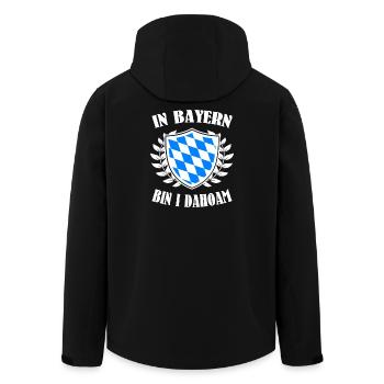 In Bayern bin i dahoam - Recycelte Männer Softshell-Jacke von Stanley/Stella - Schwarz - Hinten - AI Model Male 185 light (185cm)