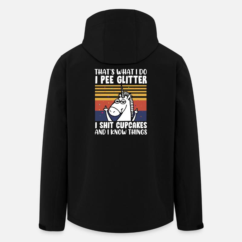 Einhorn Spruch Lustig - Recycelte Männer Softshell-Jacke von Stanley/Stella - Schwarz