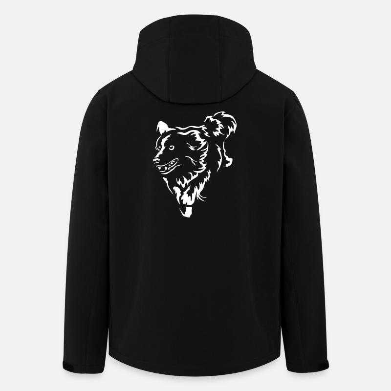 Border Collie "Black Edition" - Recycelte Männer Softshell-Jacke von Stanley/Stella - Schwarz