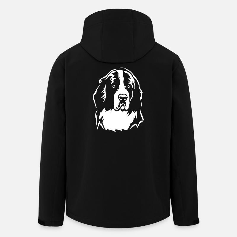 Landseer Kopf "Black Edition" - Recycelte Männer Softshell-Jacke von Stanley/Stella - Schwarz