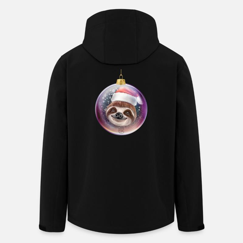 Drôle de paresseux pour Noël - Veste softshell homme en polyester recyclé Stanley/Stella - noir