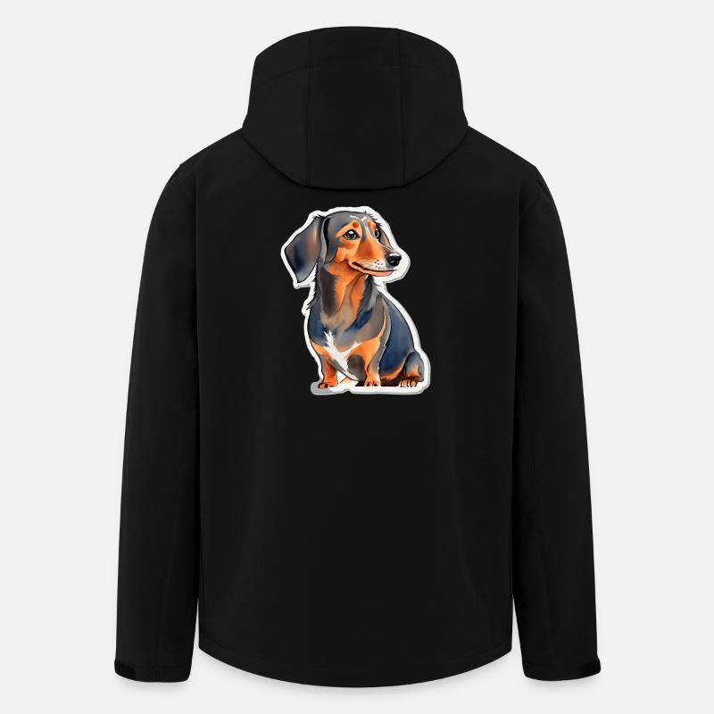 Dackel - Recycelte Männer Softshell-Jacke von Stanley/Stella - Schwarz