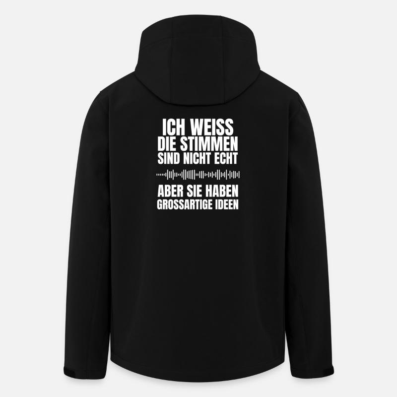 Stimmen nicht echt – geniale Idee - Recycelte Männer Softshell-Jacke von Stanley/Stella - Schwarz