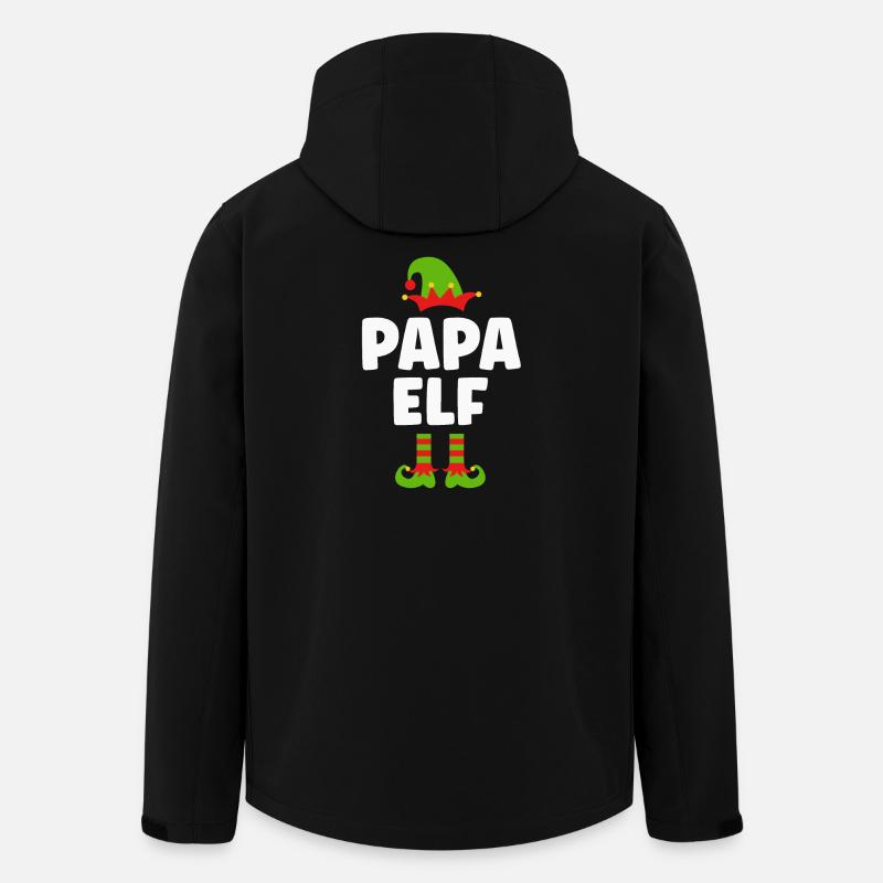 Noël Drôle Papa Père Elfe - Veste softshell homme en polyester recyclé Stanley/Stella - noir
