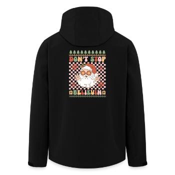 Ugly Christmas Sweater - Men’s Recycled Softshell Jacket by Stanley/Stella - black - Back - AI Model Male 185 light (185cm)