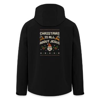 Christmas: All About Jesus - Men’s Recycled Softshell Jacket by Stanley/Stella - black - Back - AI Model Male 185 light (185cm)