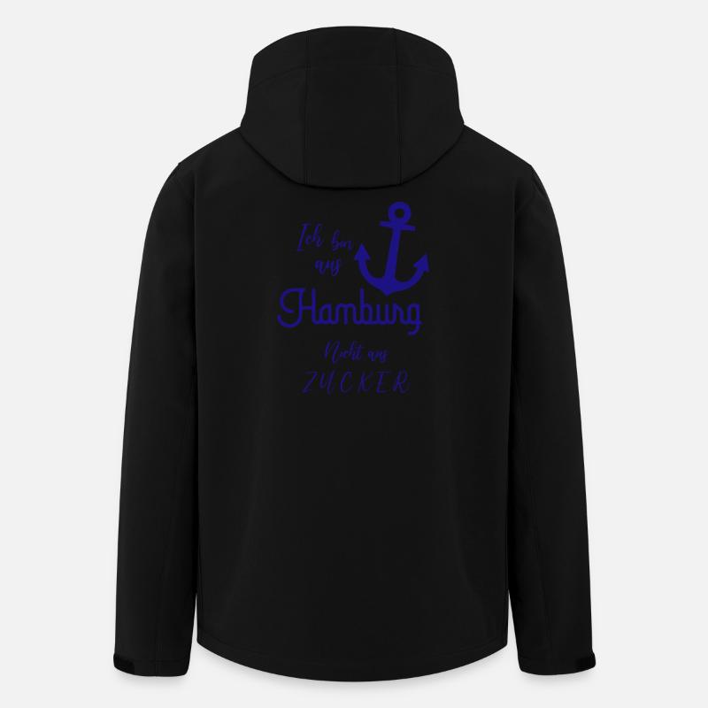 Hamburg - Recycelte Männer Softshell-Jacke von Stanley/Stella - Schwarz