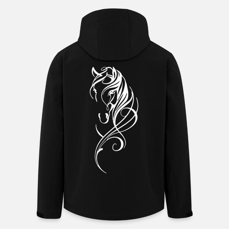 White Abstract Horse - Men’s Recycled Softshell Jacket by Stanley/Stella - black