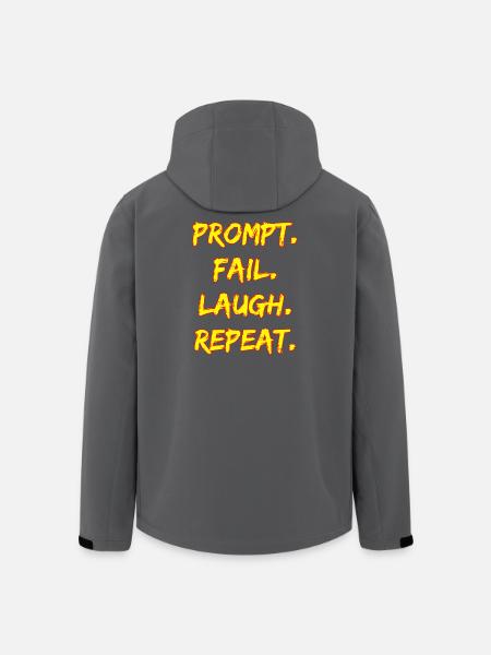 PROMPT. FAIL. LAUGH. REPEAT. - Men’s Recycled Softshell Jacket by Stanley/Stella - black