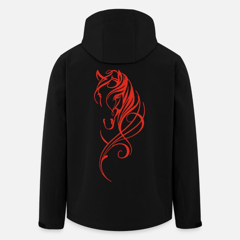 Red stylized chevas - Men’s Recycled Softshell Jacket by Stanley/Stella - black