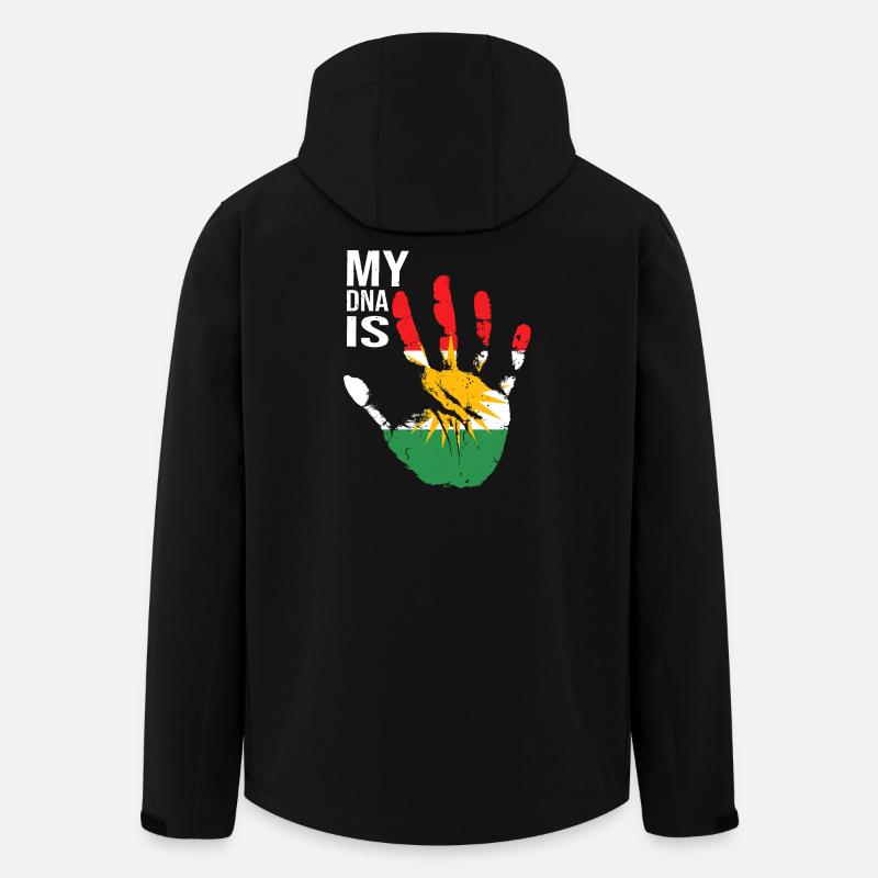 Kurdistan Kurden Handdesign mit Flagge - Recycelte Männer Softshell-Jacke von Stanley/Stella - Schwarz