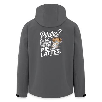 Conception de tarte et de latte humour - Veste softshell homme en polyester recyclé Stanley/Stella - noir - Dos - AI Model Male 185 light (185cm)