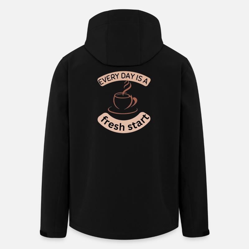 Everyday Coffee Motivational Design - Men’s Recycled Softshell Jacket by Stanley/Stella - black