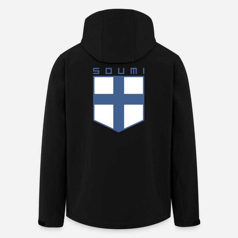 Soumi Finnland - Recycelte Männer Softshell-Jacke von Stanley/Stella - Schwarz