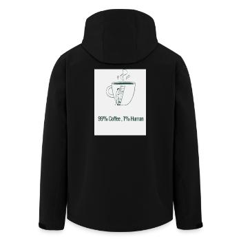 Humour Café 99% Caféine 1% Humain - Veste softshell homme en polyester recyclé Stanley/Stella - noir - Dos - AI Model Male 185 light (185cm)