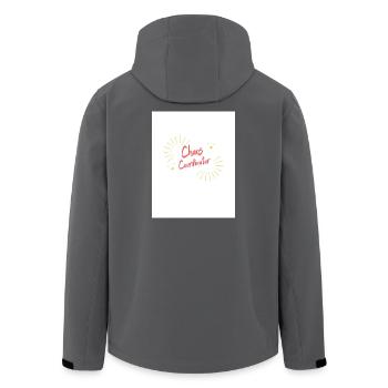 Coordinator of Common Chaos - Men’s Recycled Softshell Jacket by Stanley/Stella - anthracite - Back - AI Model Male 185 light (185cm)